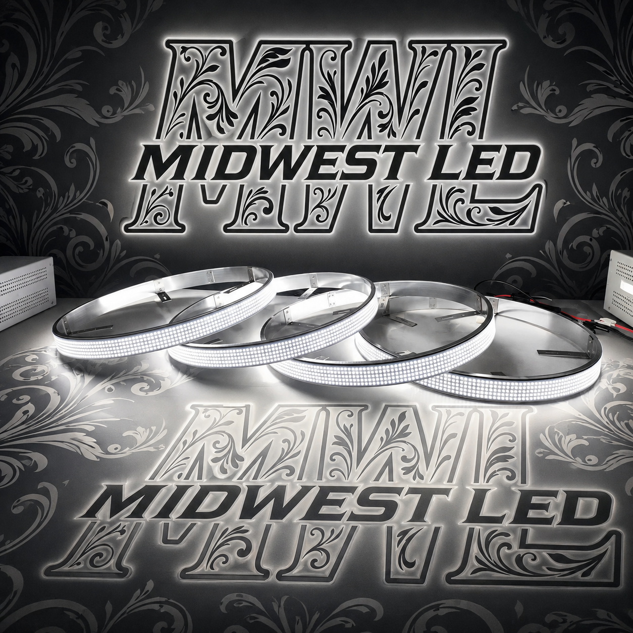 5 Row Pure White Wheel Lights